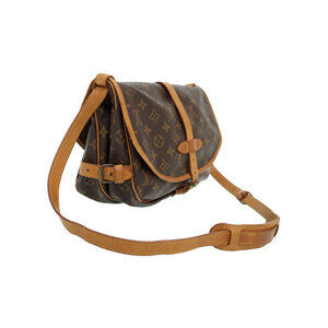 Louis Vuitton Saumur Monogram Brown Bag Leather Shoulder